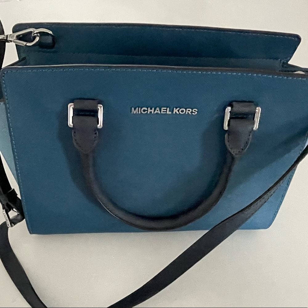 Michael Kors satchel blue and light blue